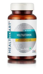 HealthKart Multivitamin with Multimineral, Amino Acids, Taurine & Ginseng Extract, 60 tablet(s) Unflavoured 