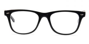 Black Full Frame Retro Square Eyeglasses for Men and Women