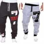Trendyz combo pack of black and grey track pants with zipper pockets