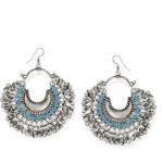Tataclip- Buy Zaveri Pearls Crescent Shaped Silver Alloy Chand Bali Earrings at only Rs. 261