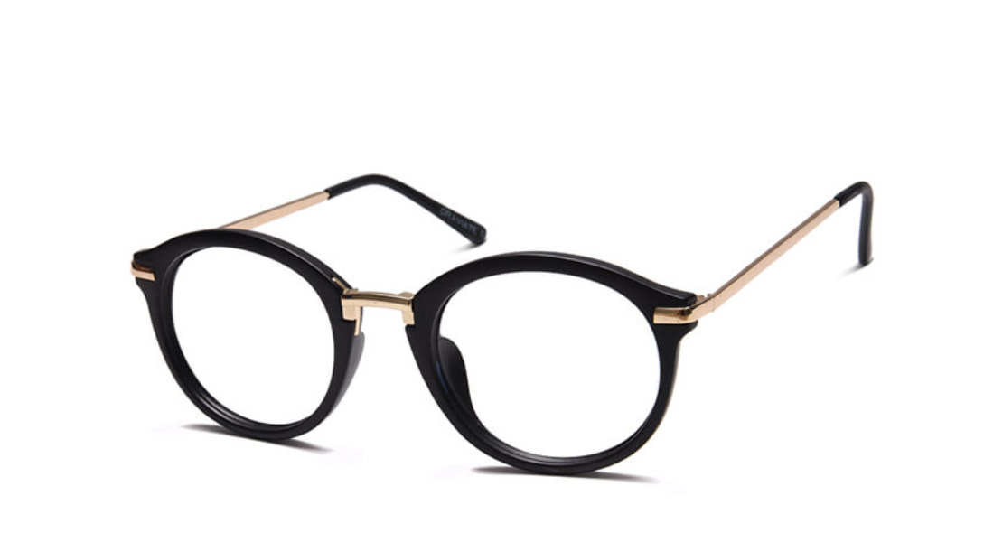 Graviate E12C4512 Black Full Frame Round Eyeglasses for Men and Women