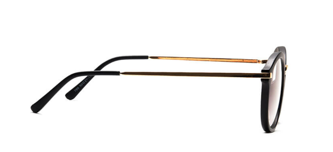 Graviate E12C4512 Black Full Frame Round Eyeglasses for Men and Women