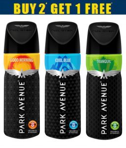 Buy 2 Get 1 Free Park Avenue Body Deo - Good Morning + Cool Blue + Tranquil Free